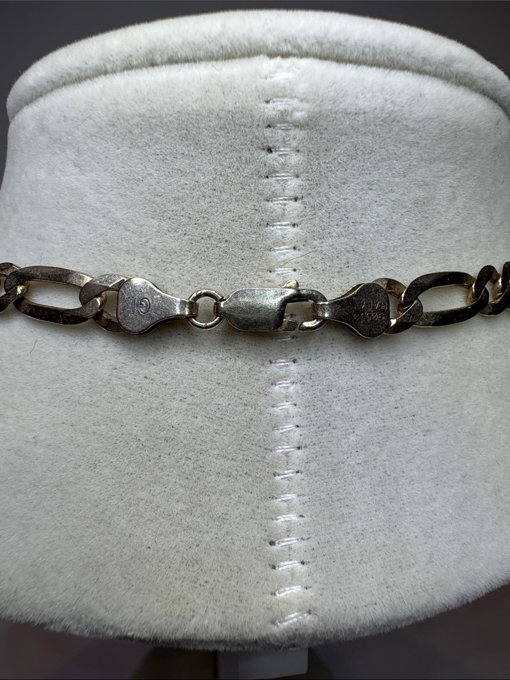 925 Italy Elegant Figaro-Style Link Necklace for Women 22” - Picture 2 of 7